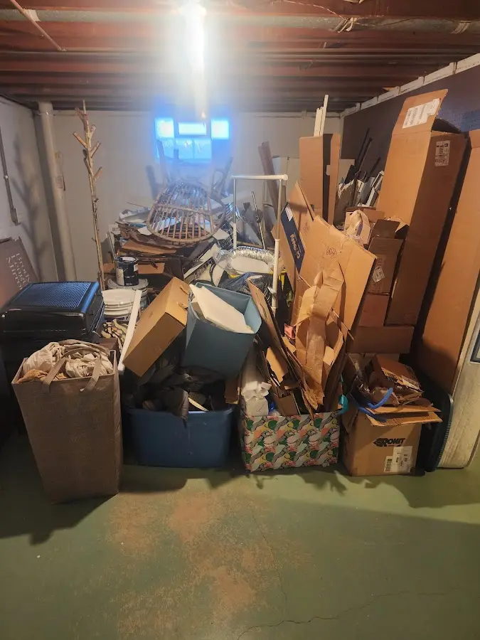 Roll-off dumpster container at job site for 15 Yard Dumpster Rental in Annapolis